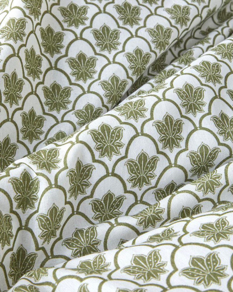 Chic Bloom Kolay Ütülenir Çift Kişilik Nevresim Takımı 200x220 cm Yeşil