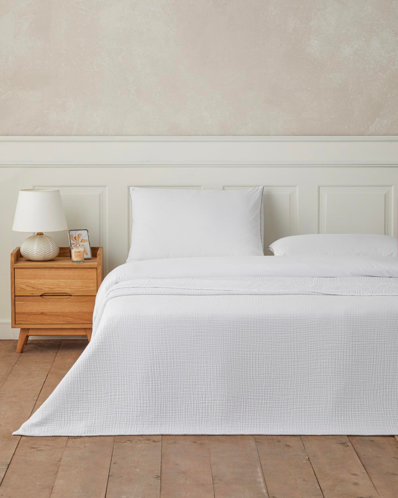 Clair Voile Çift Kişilik Yatak Örtülü Nevresim Takımı 200x220 cm Gümüş