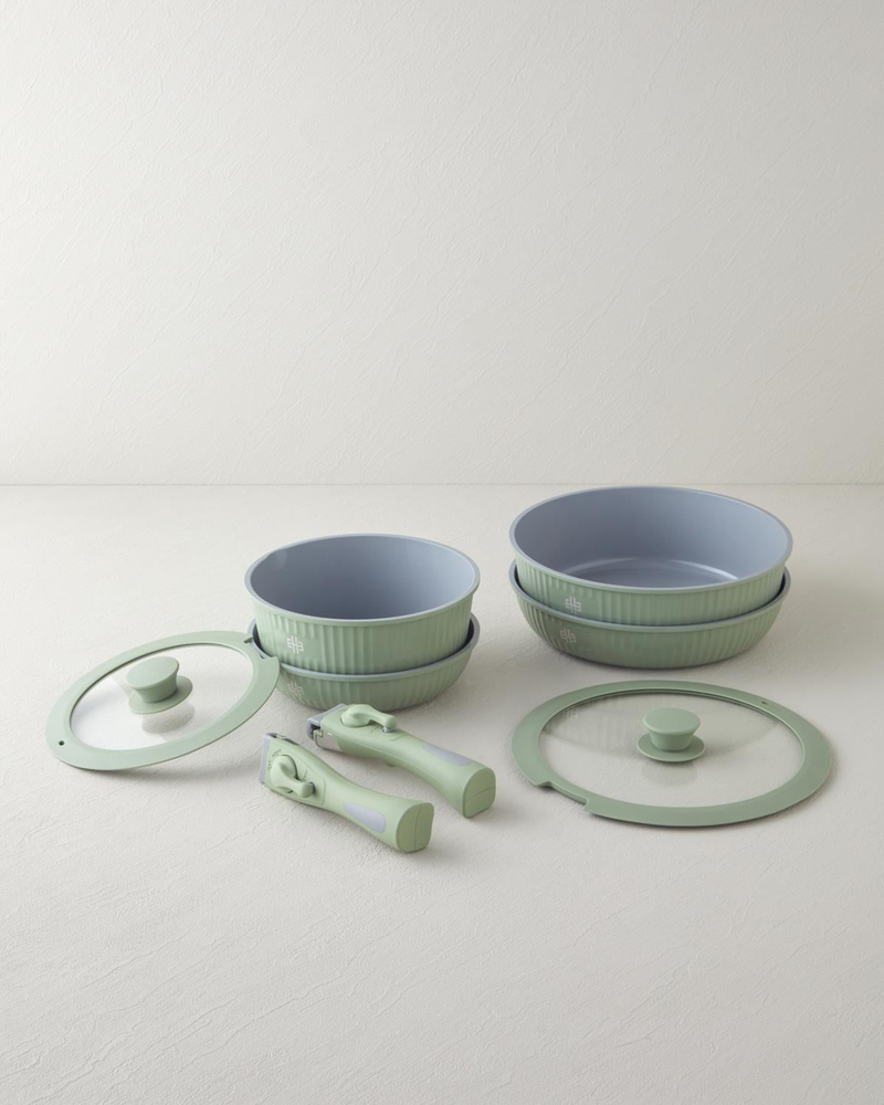 ClickEase CeraWell 8 Parça Tencere Seti 20 – 20 – 26 – 26 cm Yeşil