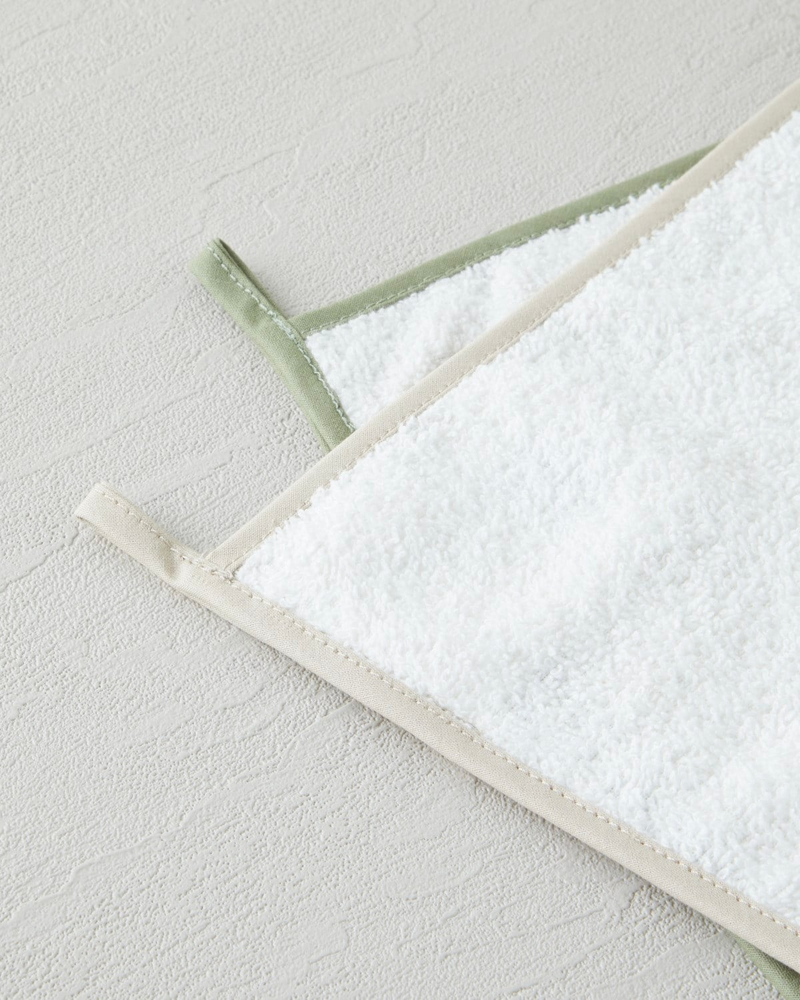 Cloud Touch Pamuk Polyester 2'li Kurulama Bezi 30x30 cm Yeşil-Krem