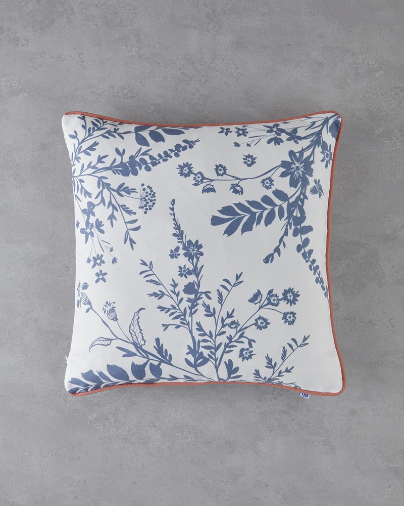 Cluster Çift Taraflı Kırlent Kılıfı 45x45 cm Lacivert - Kiremit