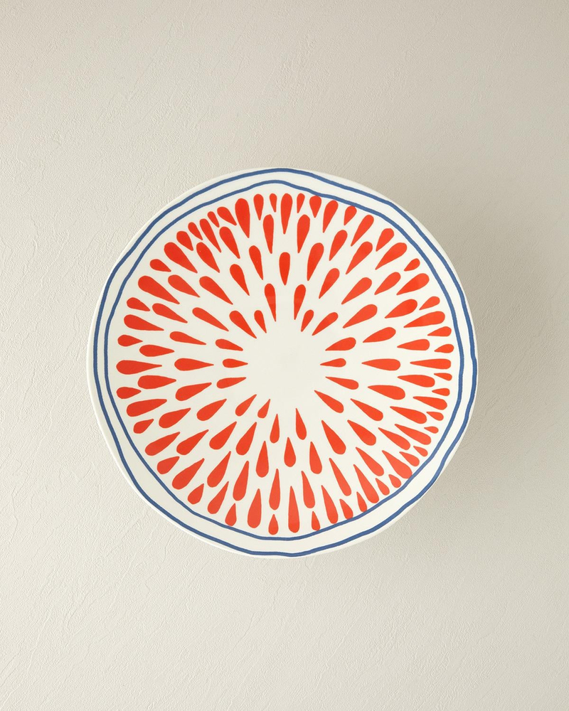 Coachella Leap Stoneware Kek Standı Mavi-Terracotta