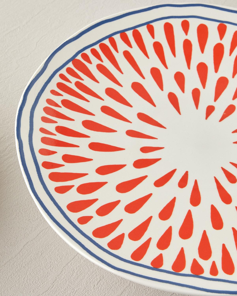Coachella Leap Stoneware Kek Standı Mavi-Terracotta