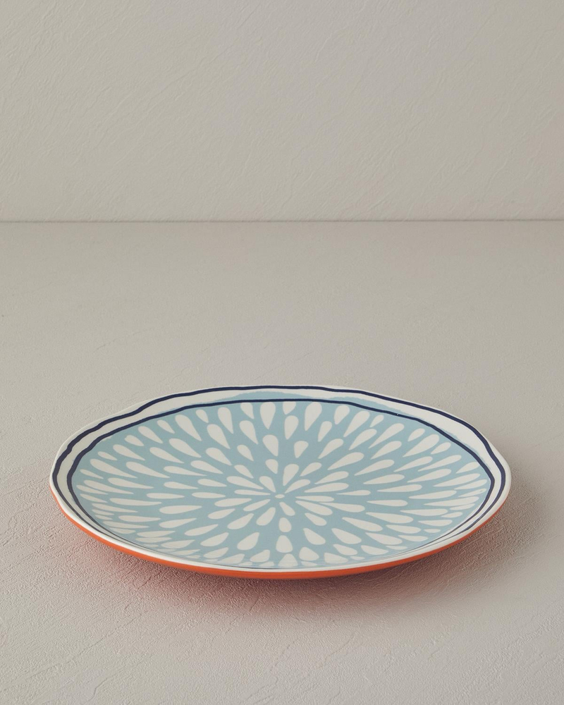 Coachella Splash Stoneware Servis Tabağı Mavi