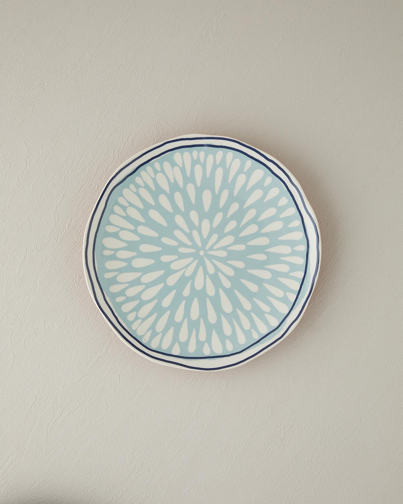 Coachella Splash Stoneware Servis Tabağı Mavi