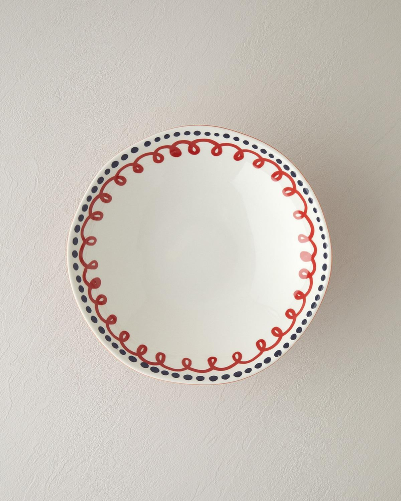 Coachella Universe Stoneware Ayaklı Kase Mavi-Terracotta
