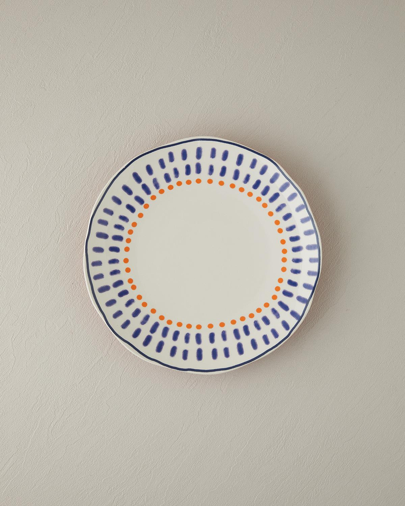 Coachella Zone Stoneware Servis Tabağı Lacivert-Kırmızı