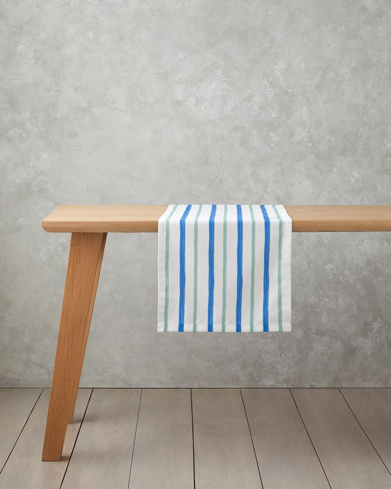 Coastline Polyester Runner 40x140 cm Mavi - Yeşil