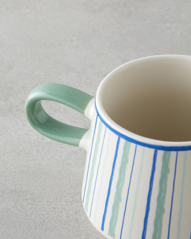 Coastline Stoneware Kupa 340 ml Mavi - Yeşil