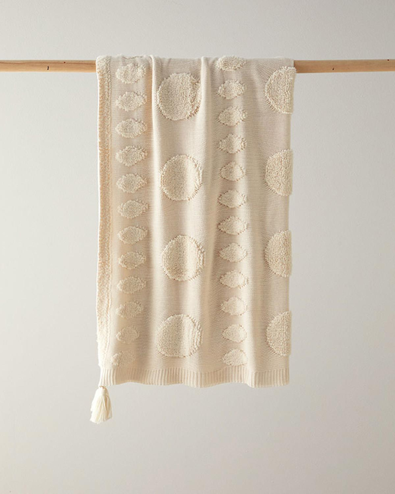 Comfycover Triko Koltuk Şalı Açık Taş