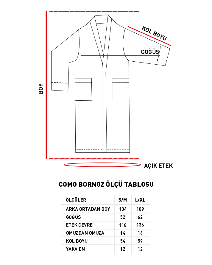 Como %100 Pamuklu Pike Bornoz Seti Lacivert