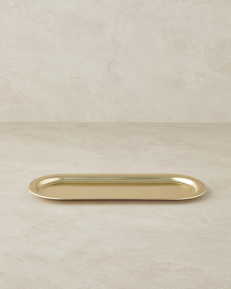 Cordie Metal Tepsi 35x15 cm Gold