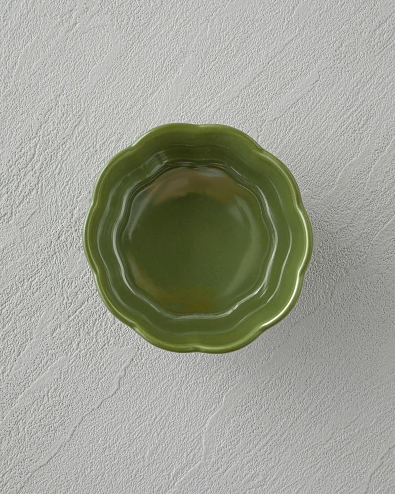 Cottage Stoneware 2’li Sufle Fırın Kabı 9 – 9 cm Açık Yeşil-Koyu Yeşil