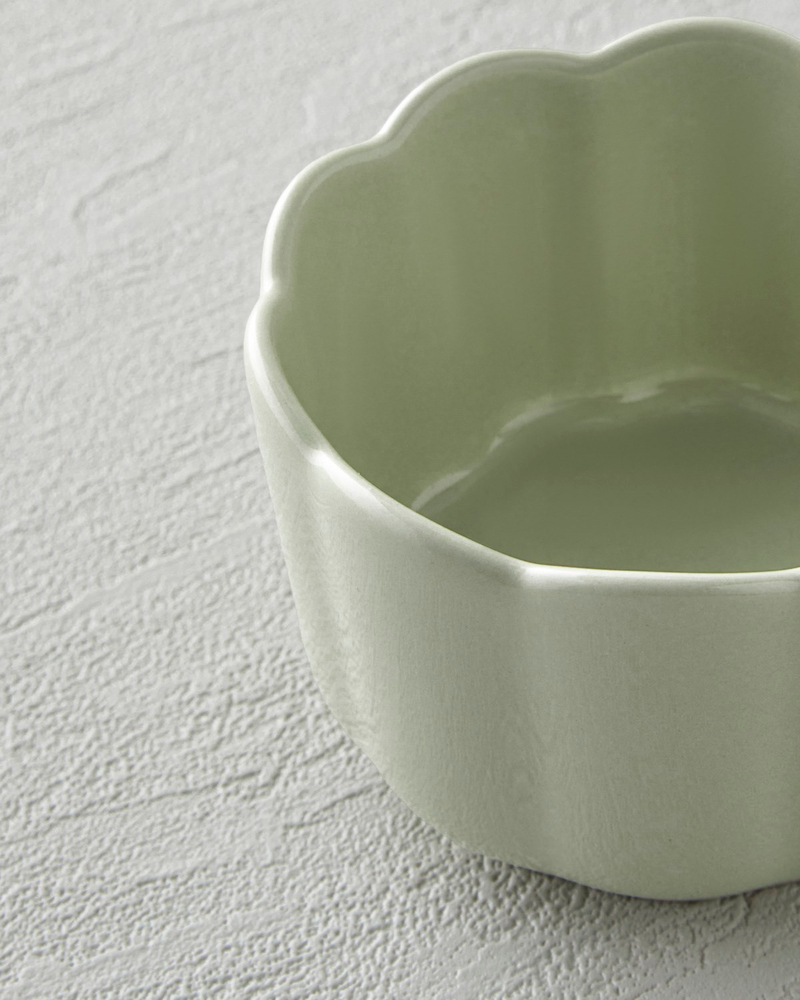 Cottage Stoneware 2’li Sufle Fırın Kabı 9 – 9 cm Açık Yeşil-Koyu Yeşil