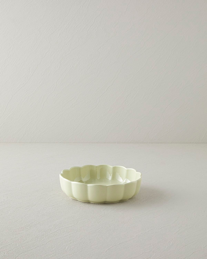 Cottage Stoneware Yuvarlak Fırın Kabı 20x5 cm Açık Yeşil
