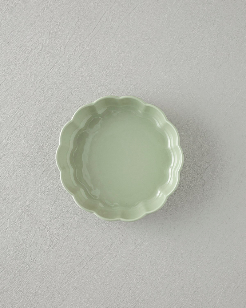 Cottage Stoneware Yuvarlak Fırın Kabı 20x5 cm Açık Yeşil