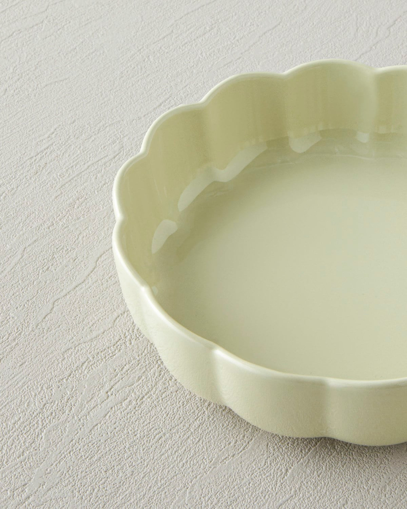 Cottage Stoneware Yuvarlak Fırın Kabı 20x5 cm Açık Yeşil