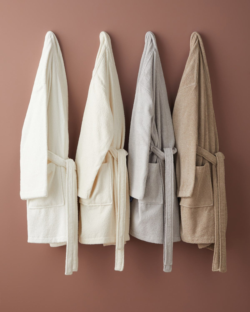 Cotton Line %100 Pamuk Bornoz Açık Bej 360 G/m²