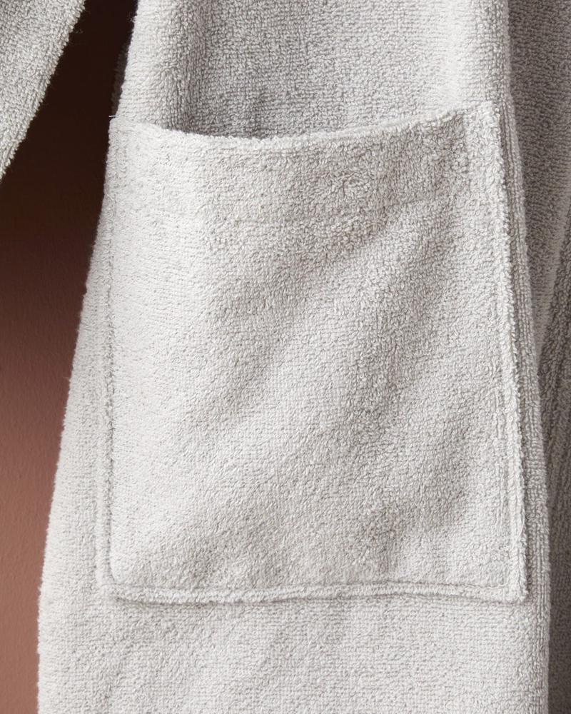 Cotton Line %100 Pamuk Bornoz Açık Gri 360 G/m²