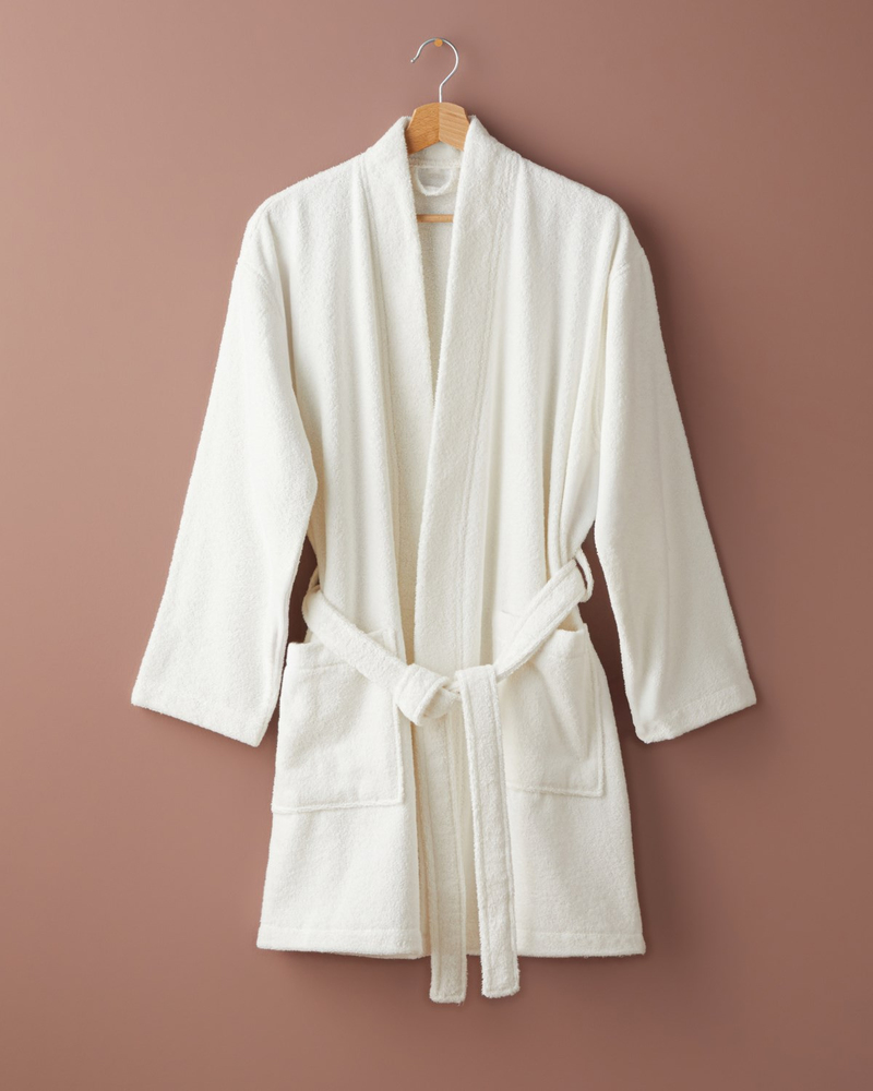 Cotton Line %100 Pamuk Bornoz Beyaz 360 G/m²