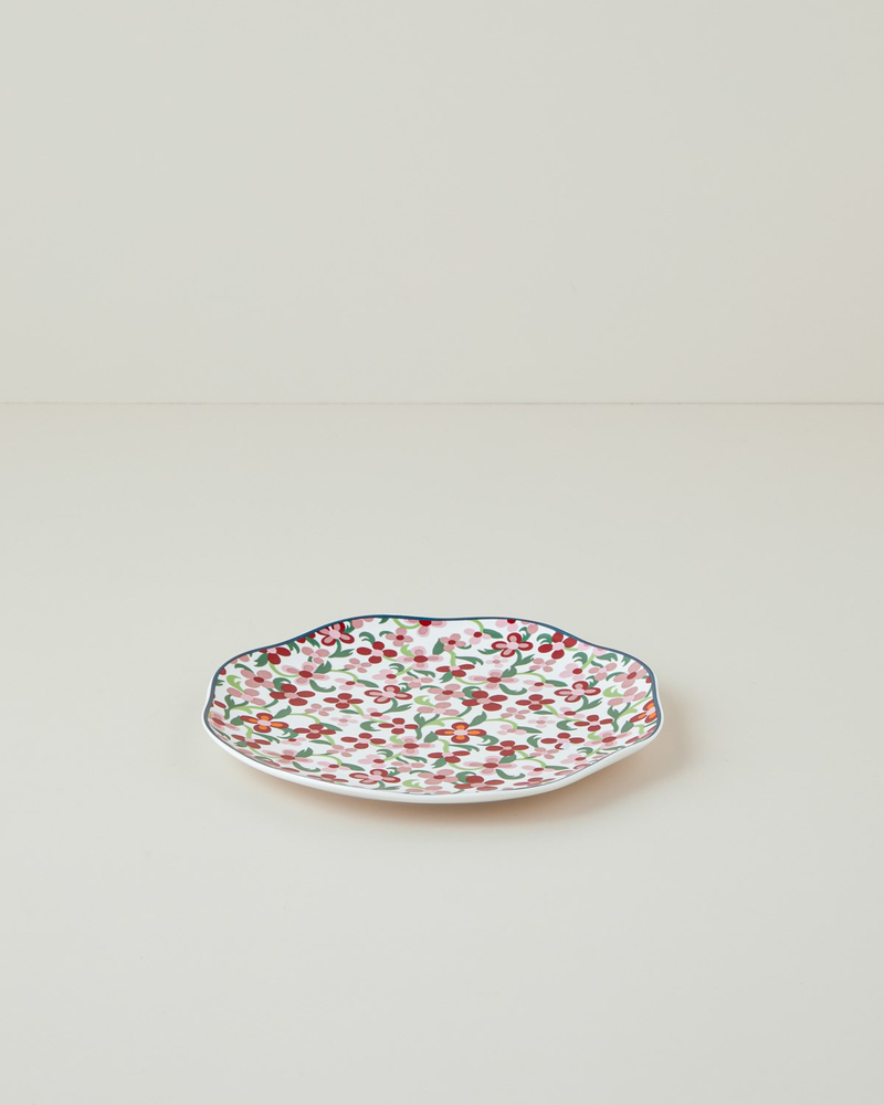 Country Bloom New Bone Pasta Tabağı 20 cm Kırmızı-Pembe