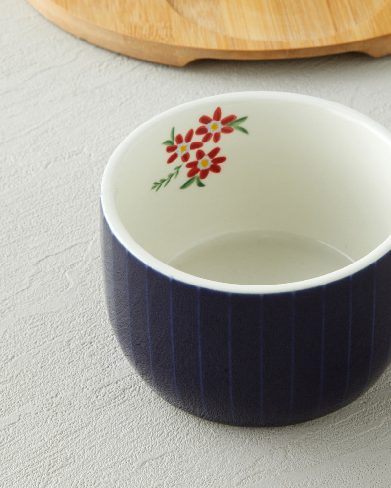 Country Bloom Stoneware 5 Parça Sunumluk 25 cm Renkli