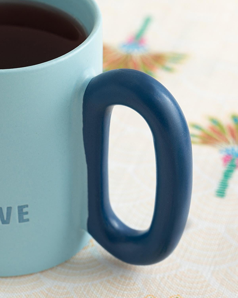 Creative New Bone China Kupa 350 ml Açık Mavi