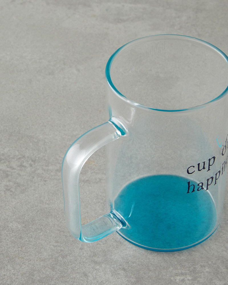 Cup of Happiness Cam Kupa 270 ml Mavi