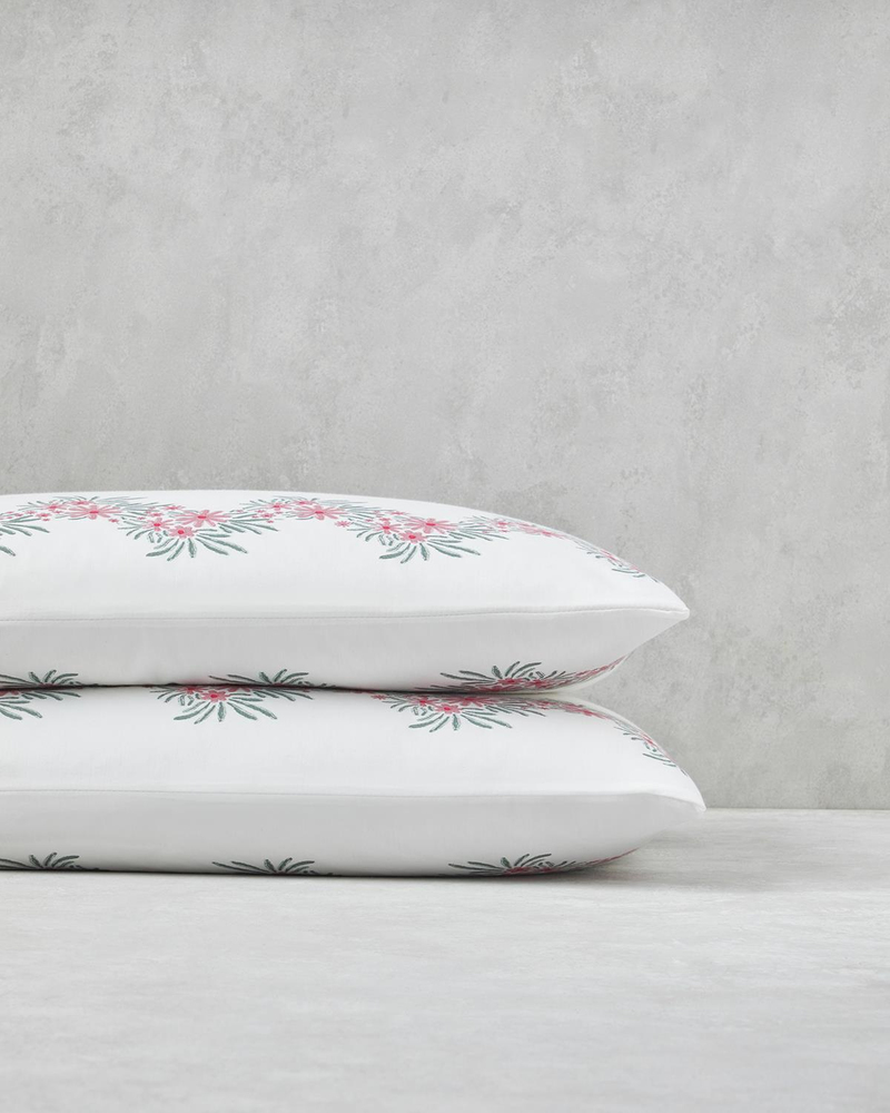 Daisy Chain Kolay Ütülenir 2'li Yastık Kılıfı 50x70 cm Pembe