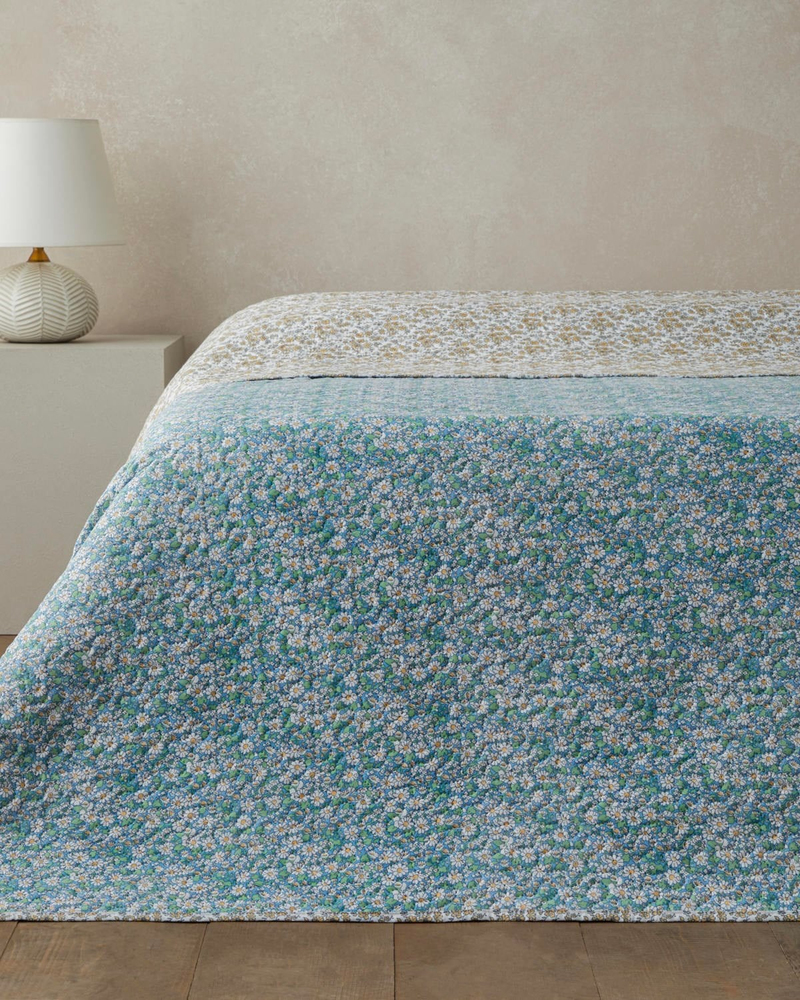 Daisy Charm  Çift Kişilik Çok Amaçlı Örtü 200x220 cm Yeşil