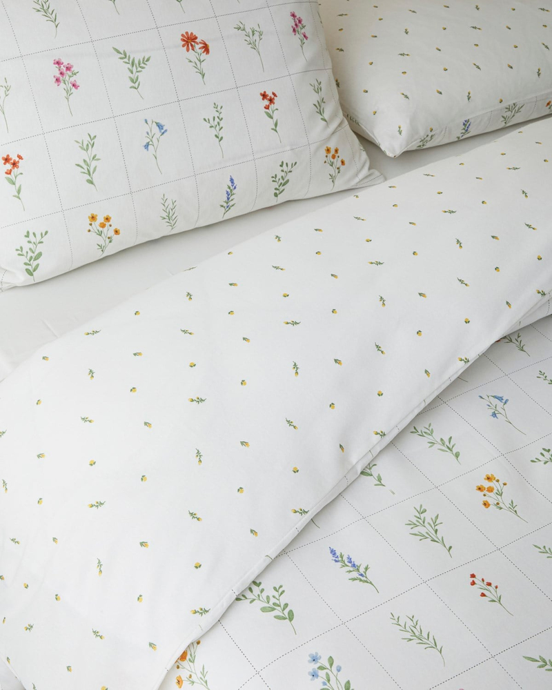 Damada Bloom Kolay Ütülenir Tek Kişilik Nevresim Takımı 160x220 cm Sarı-Yeşil
