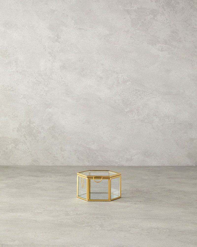 Deluxe Cam Dekoratif Kutu 10x11x6 cm Gold