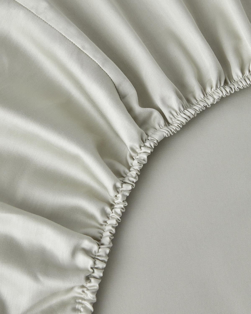 Deluxe Çizgili Pamuk Saten King Size Nevresim Takımı 240x220 cm Açık Yeşil