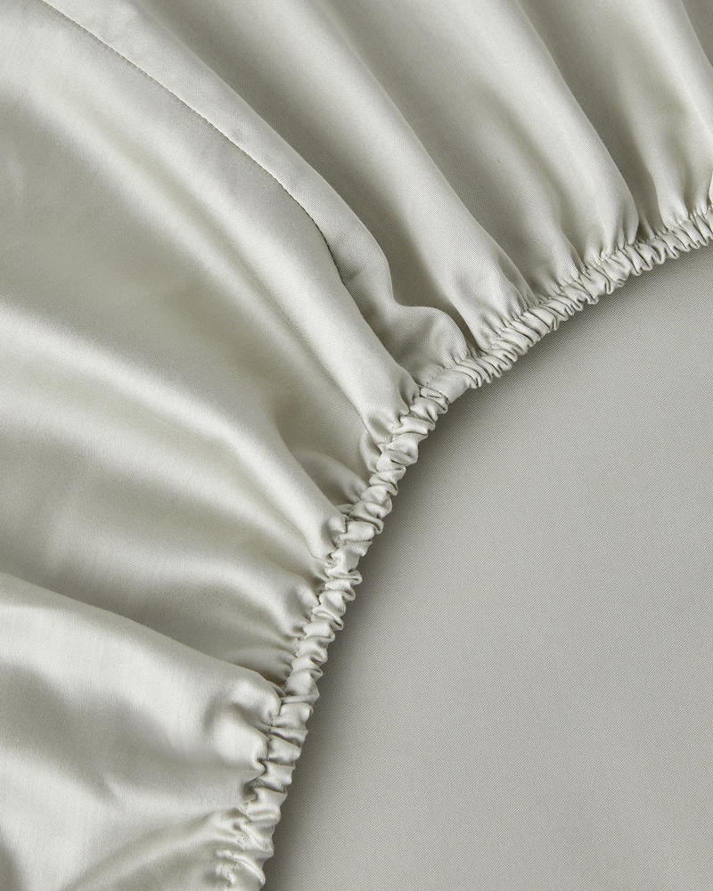 Deluxe Çizgili Pamuk Saten King Size Nevresim Takımı 240x220 cm Açık Yeşil