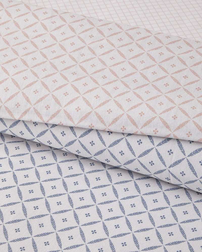 Diamond Bloom Kolay Ütülenir Çift Kişilik Nevresim Takımı 200x220 cm Mavi - Pembe