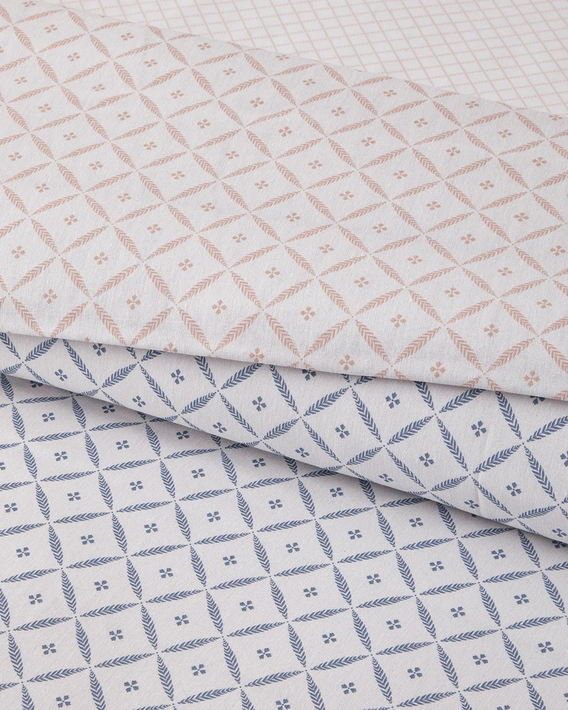 Diamond Bloom Kolay Ütülenir Tek Kişilik Nevresim Takımı 160x220 cm Mavi - Pembe