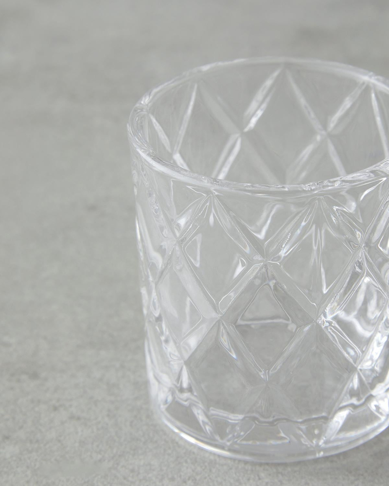 Diamond Cam 6'lı Kahve Yanı Bardak 90 ml Şeffaf