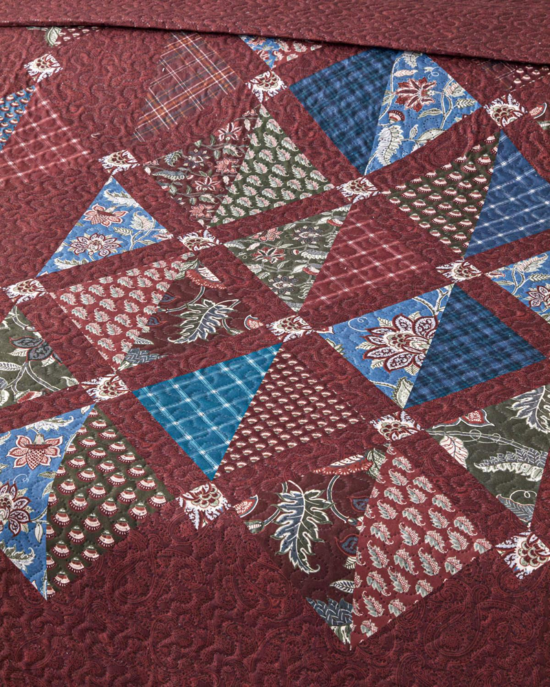 Diamond Clam King Size Çok Amaçlı Örtü 240x220 cm Bordo