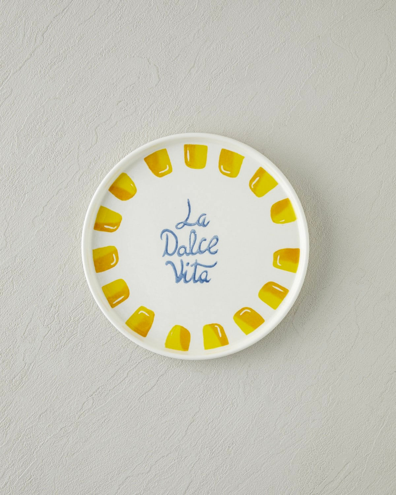 Dolce Vita Seramik 6'lı Pasta Seti 20 cm Sarı