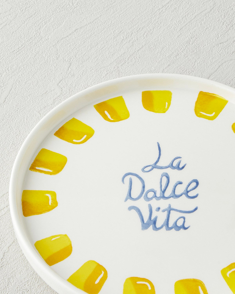 Dolce Vita Seramik 6'lı Pasta Seti 20 cm Sarı