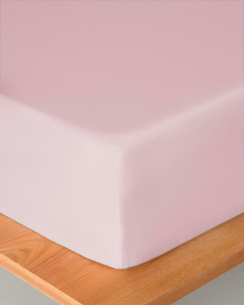 Düz Pamuklu Tek Kişilik Plus Lastikli Çarşaf 120x200 cm Toz Pembe