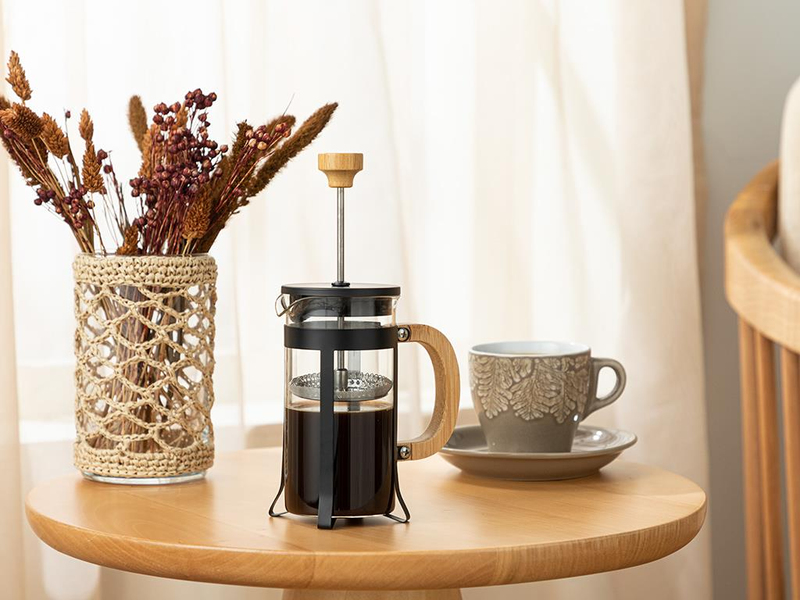 Elegance Borosilikat Cam French Press Siyah