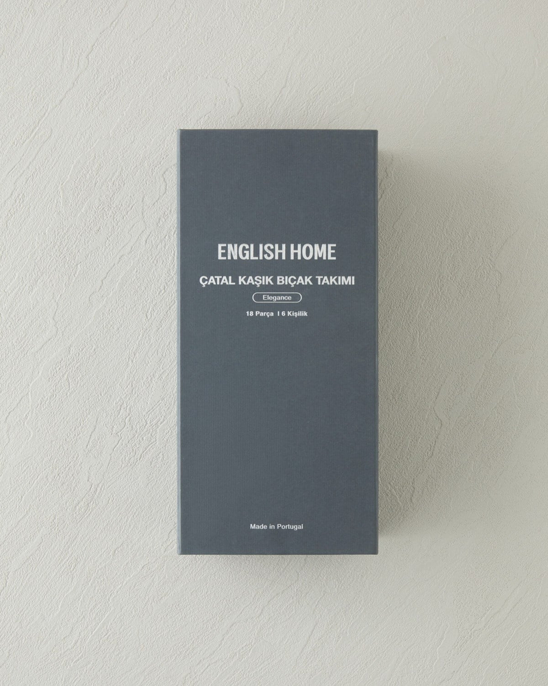 Elegance Paslanmaz Çelik Çatal Kaşık Bıçak Tk. 18 Parça 6 Kişilik Silver