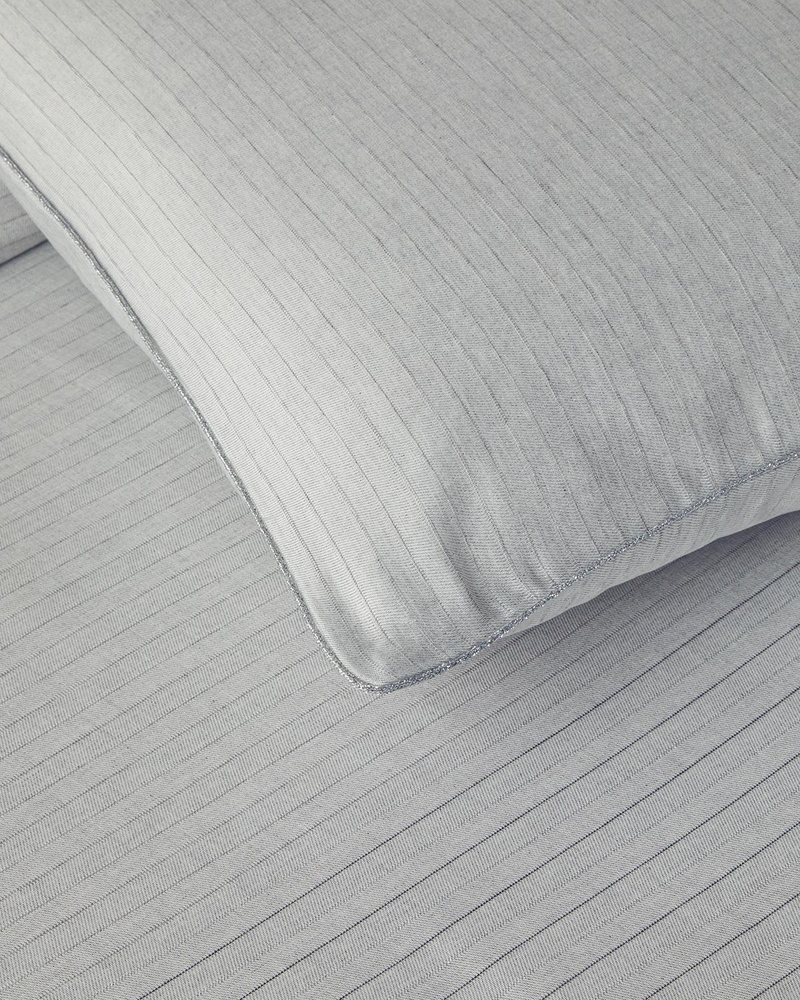 Elegant İpliği Boyalı Çift Kişilik Nevresim Takımı 200x220 cm Gümüş