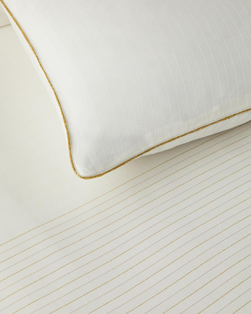 Elegant İpliği Boyalı King Size Nevresim Takımı 240x220 cm Gold