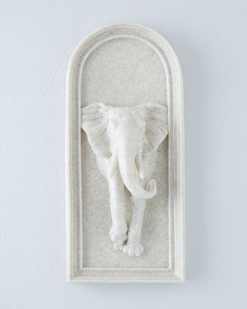 Elephant Duvar Aksesuarı 17x7,5x38 cm Bej