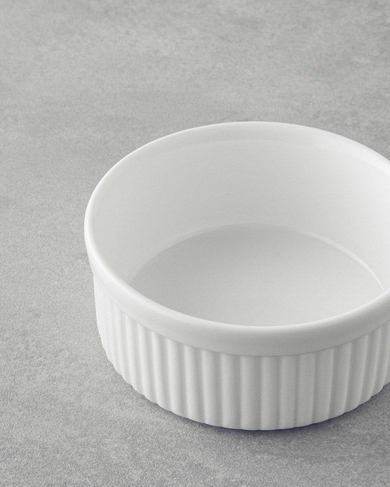 Elise Porselen Sufle Fırın Kabı 11 cm Beyaz