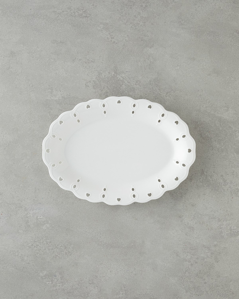 Elodie Porselen Kayık Tabak 30,5 cm Beyaz