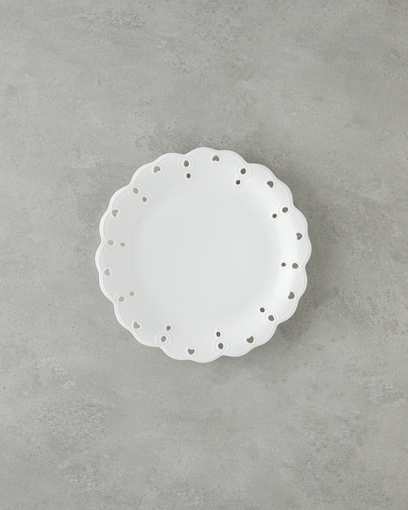 Elodie Porselen Servis Tabağı 25,5 cm Beyaz