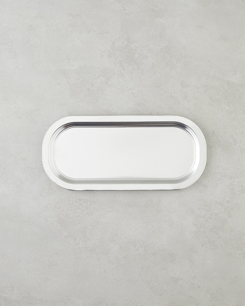 Emma Metal Tepsi 16x35 cm Silver
